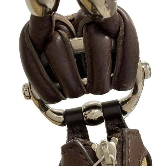 Auth GUCCI Techno Horsebit / GG pattern 240261 Beige Brown Dark Brown Jacquard - Picture 10 of 16